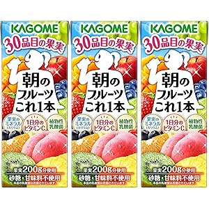 カゴメ 朝のフルーツこれ一本 200ml×3本