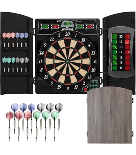ダーツボード ダーツキャビネットセット Bristle Dart Board Amazon.co