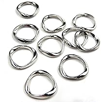Amazon | HARU雑貨 ひねり変形リングパーツ 32mm 10個セット 金