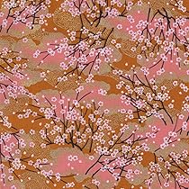 和 モダン 桜 サクラ 和柄 磨り硝子 ブラウン フリル シェード ランプ