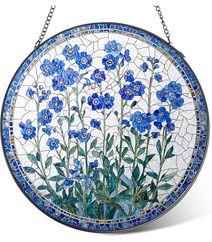 Amazon.co.jp: [SEVEN EBISU] ステンドグラス風 植物 花 飾り アクリル