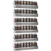 Bextsware 2 Pack Spice Rack Organizer, 3 Tier Counter-top Stand or Wall Mounted Storage Rack Hanging Shelf for Kitchen Cabine