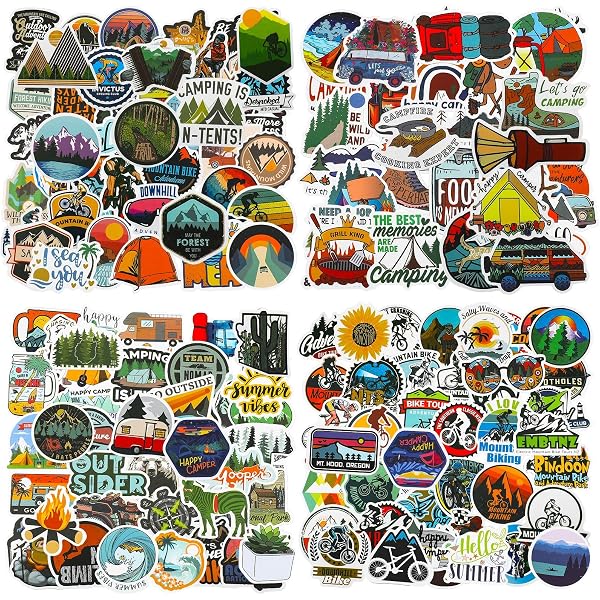 Tondiamo 120 Pcs Button Pins Bulk - Funny Camping & Nature Themed Lapel Pins For Backpacks, Hats