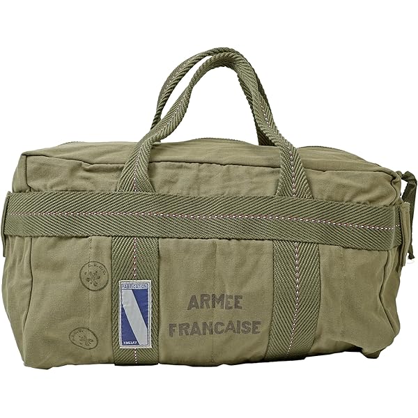 Amazon | フランス軍パラシュートバッグ プレーン オリーブ LARGE Free