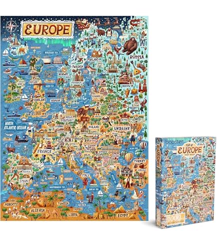 Amazon | Think2Master カラフルなヨーロッパ地図 1000ピース