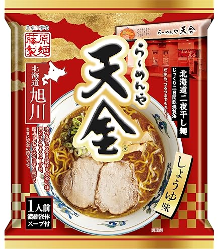 Amazon.co.jp: 藤原製麺 札幌銀波露濃厚とんこつ醤油(乾燥) 117g×10袋