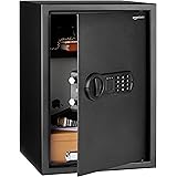 Amazonベーシック 電子式 コンビーネーションロック 金庫 家庭用 テンキー式 51L 35×33×50cm ブラック