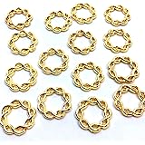 波のリングパーツ 15個 デザインフープチェーンリング アクセサリーパーツ ハンドメイド 手芸材料 ストアーズクラブ