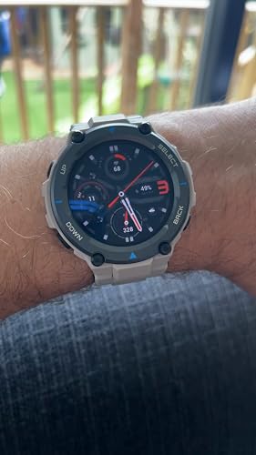 Amazfit T-Rex Pro Smartwatch with Heart Rate, Sleep, Stress Monitoring,  SpO2 \u0026 Temperature Measurement, Military-Grade Design, 100+ Sports Modes,  18-Day Battery Life, 10 ATM Waterproof, Desert Grey : Amazon.com.au:  Electronics