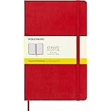 Moleskine Classic Notebook, Large, Squared, Red, Hard Cover (5 x 8.25) (Classic Notebooks)