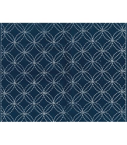 Amazon | ナスカ 刺し子布 藍染め 5六角つみ木 | 刺しゅう用布 通販