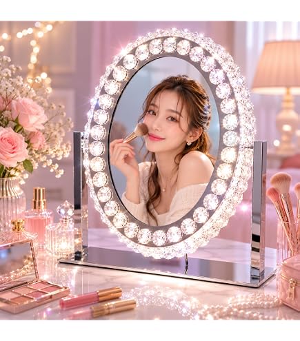 Amazon.co.jp: 女優ミラー 卓上/壁掛け 大きい ハリウッド 鏡 卓上