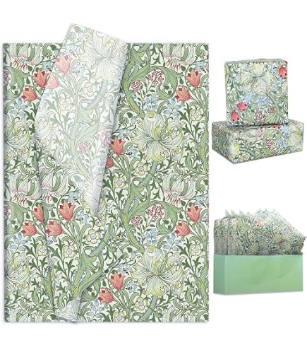 100 Sheets Pink Magnolia Flower Tissue Paper - 20x14 Inch Decorative Floral Gift Wrapping Paper For Parties, Crafts & Gifts
