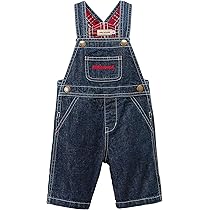 Amazon | [ミキハウス] オーバーオール 7分丈 ロゴ 無地
