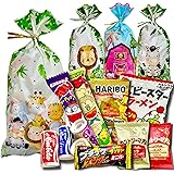 【15セット】アニマル ラッピング済み お菓子 詰め合わせ うまい棒 ベビースターラーメン カントリーマアム ブラックサンダー ハリボーグミ ラムネ イベント パーティー 子供会 来場プレゼント 景品 ノベルティ 会社 企業 駄菓子 プチギフト 人気