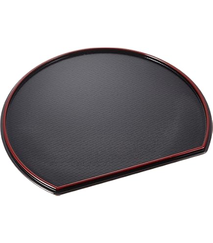 Amazon｜紀州漆器 角田清兵衛商店 半月盆 24cm お盆 トレー