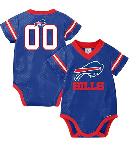 thumbnail image 2 of Gerber Baby Boys 3-Piece NFL Buffalo Bills Set - Bodysuit, Footed Pants & Cap Gift Registry Outfit 2 of 12