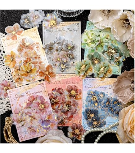 Amazon | バタフライ コラージュ素材 ステッカー240枚セット かわいい