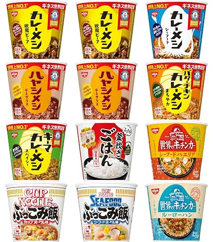 55個　カップヌードル　ハヤシメシ　カレーメシ　まとめ売り Amazon.co.jp: カレーメシ ハヤシメシ 全4種×各3個 計12個 アソート