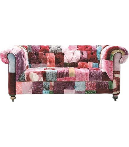 Amazon｜HALO アンチェア 一人掛け (ベルベット パッチワーク ボヘム