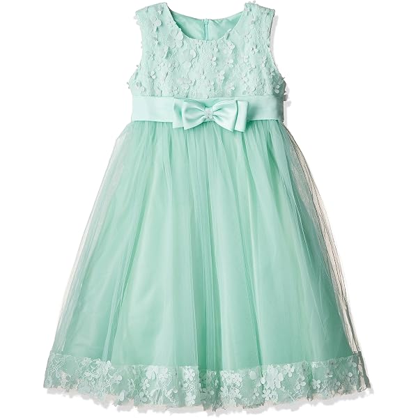Amazon | [DRESCCO] ピーコックブルービジューストーンドレス 子供