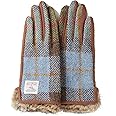 [7th HEAVEN] 【ハリスツイード】HARRIS TWEED レディース スマホ対応 ラビットファー付 手袋 ジャージーニット AY-15AWGL-005