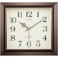 Amazon Co Jp シチズン 掛け時計 電波 アナログ 八坂 四角 茶 Citizen 4my803 006 ホーム キッチン