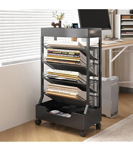 Amazon.co.jp: 本棚 デスク スリム マガジンラック ファイルラック