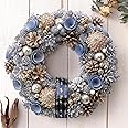 花 誕生日 プレゼント クリスマスリース L アイシクルナッツ 記念日 お祝い インテリア 壁掛け ドア 飾り