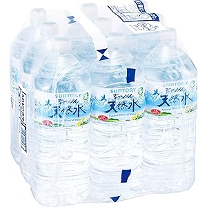 【Amazon限定ブランド】 Restock サントリー 南アルプス天然水 シュリンクパック(エコクリア包装) 2L ×9本
