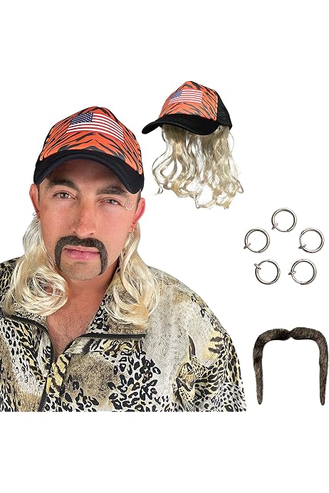 Joe Exotic/Tiger King Costume Mullet 