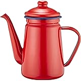 パール金属 ホーロー コーヒー ポット 1.1L レッド フェスカ HB-730