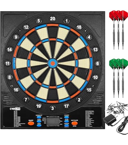 Amazon.co.jp: Electronic Dart Board, Soft Tip Dartboard Set 40