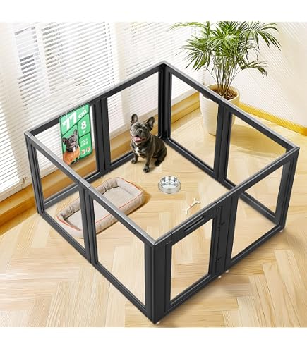 Amazon | FXW AuraSpace Pro 犬用サークル 室内用 アクリルパネル×金属