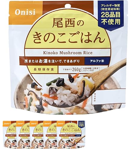 Amazon | 尾西食品 5年保存非常食 アルファ米 (1食分)えびピラフ 100g