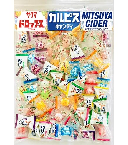 Amazon.co.jp: 三ツ矢サイダーキャンディ カルピスキャンディ 8種 約