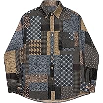 【美品】ワンダフルワールド 和柄 ちりめんパッチワーク シャツ ダブルガーゼパッチワークシャツチュニック - ハッシュパピー
