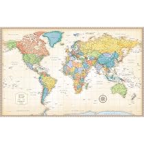 Classic Edition World Wall Map Paper Rolled : Rand McNally: Amazon