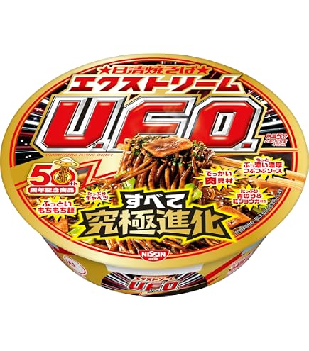 Amazon.co.jp: 日清焼そばU.F.O. ぶっ濃い男梅焼そば 101g×12食 [日清