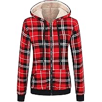 red plaid sweater jacket