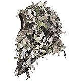 North Mountain Gear Wicked Woods HD迷彩狩猟フルカバー3dフェイスマスクウッドランドGhillieリーフィ通気性ハンティングマスクClothing L グリーン