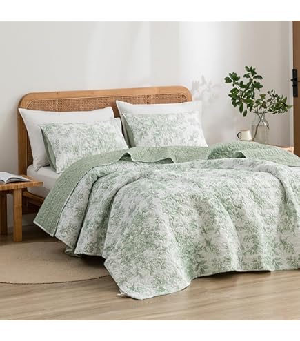Amazon｜Laura Ashley - キングキルトセット、リバーシブルデザインの
