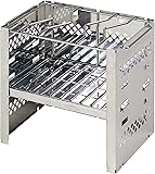 キャプテンスタッグ(CAPTAIN STAG) バーベキューコンロ 焚火台 1台3役 折りたたみ カマド スマートグリル B5型 バッグ付 3段階調節可能 UG-42 / UG-2030