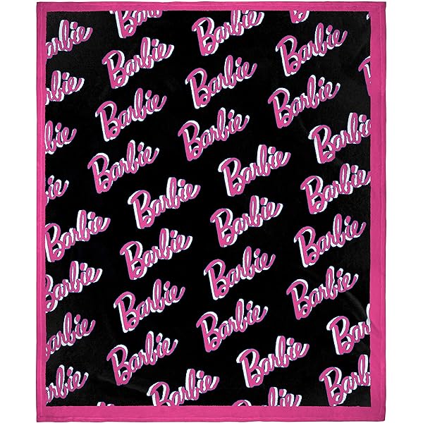 barbie plush blanket