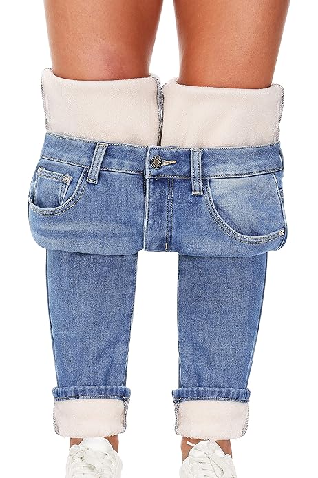 amazon fleece lined jeans