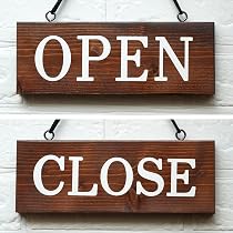 Amazon | オープン看板 (24cm白印字) 表にOPEN 裏にCLOSE 両面 営業中