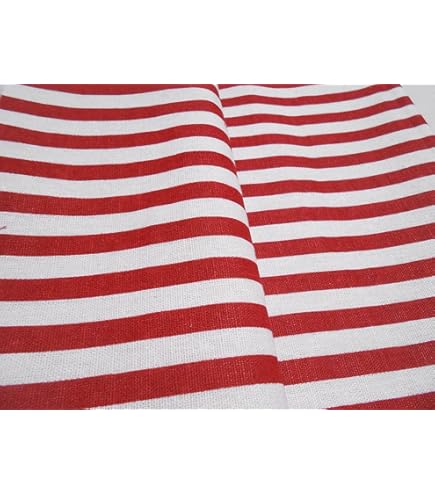 Amazon | 10mmストライプ柄 綿麻生地 テーブルクロス ハンドメイド