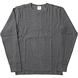 AVIREX デイリー ヘンリーネック ロングスリーブ Tシャツ #6153482（旧品番#618875）Lチャコール