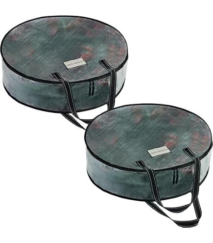 ProPik Wreath Storage Bag – Heavy Duty 36x36x8 Inch Tear-Resistant Holiday Container With Clear Window & Handles - View #4