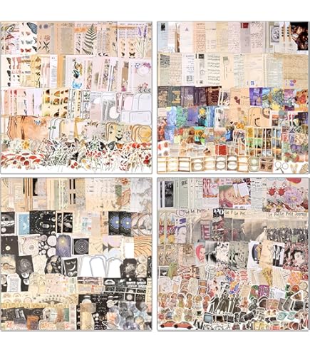 Vintage Gothic Scrapbook Paper Kit - Antique Junk Journal Supplies For Cottagecore & Dark Aesthetic Crafts